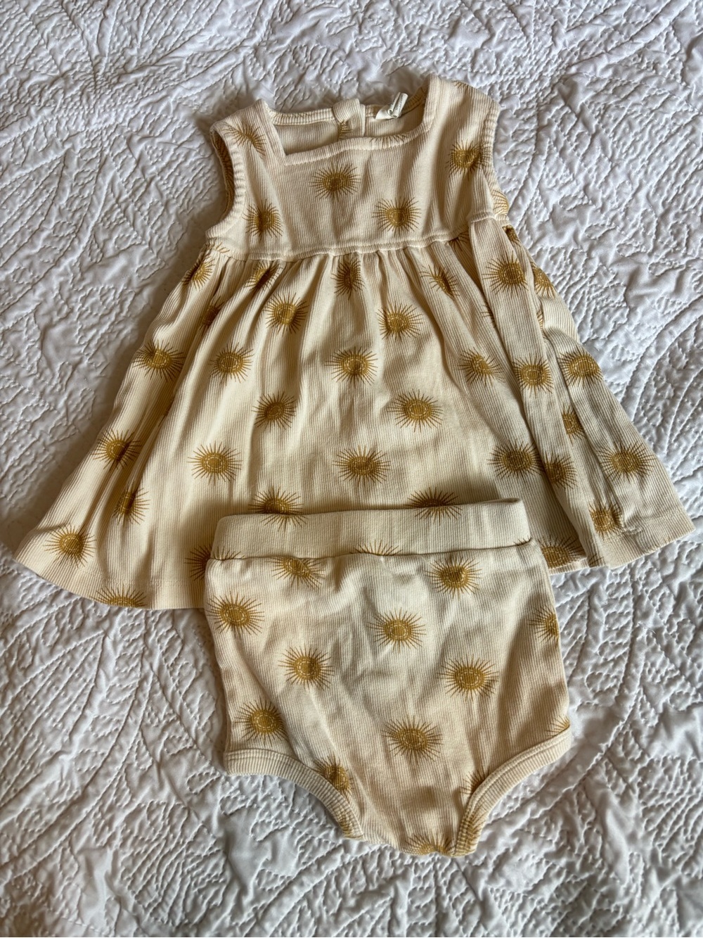 kate quinn Gold Sunburst Dress and Matching bloomers